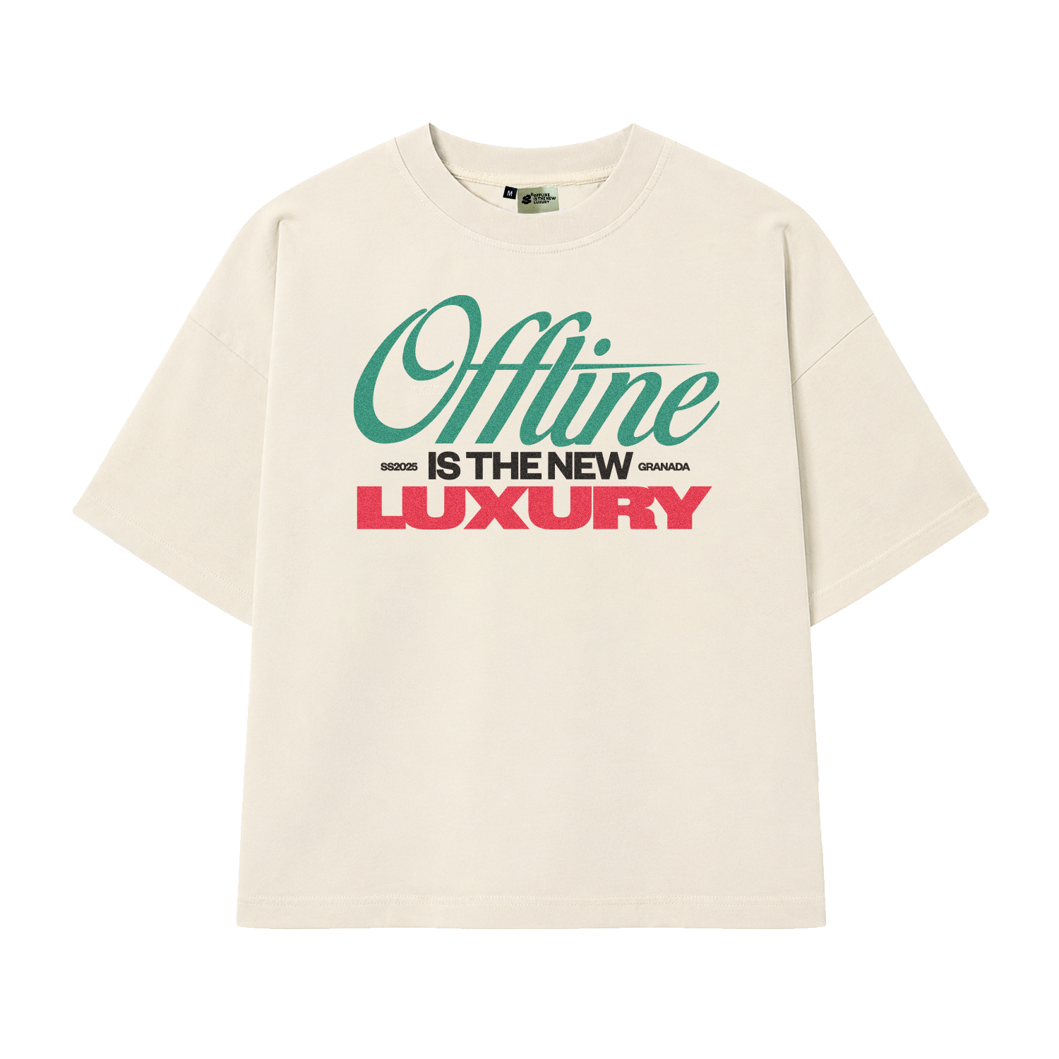 CREAM OFFLINE BOXY TEE