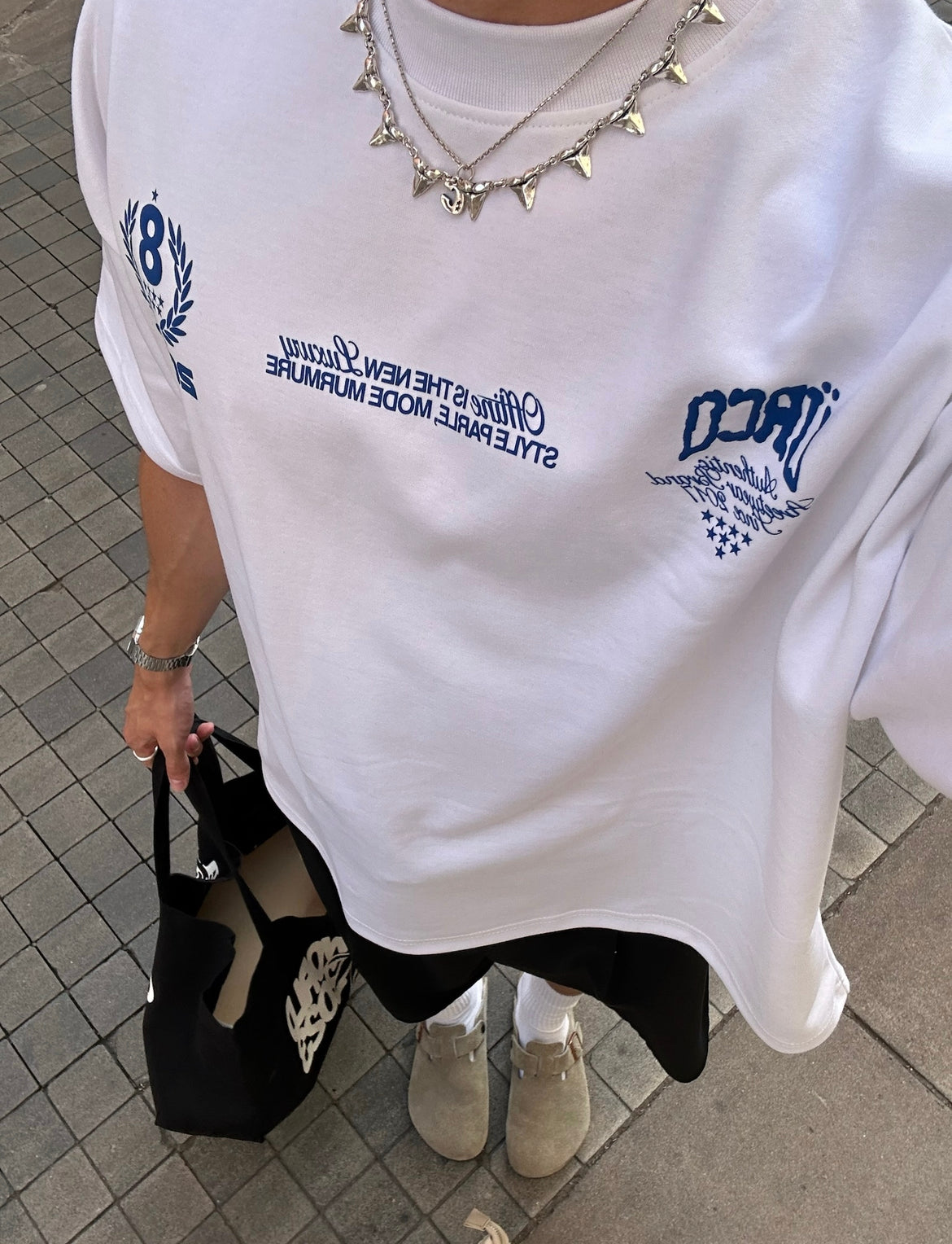 8YEARS WHITE BOXY TEE