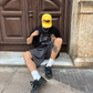 BLACK CROWN BOXY TEE